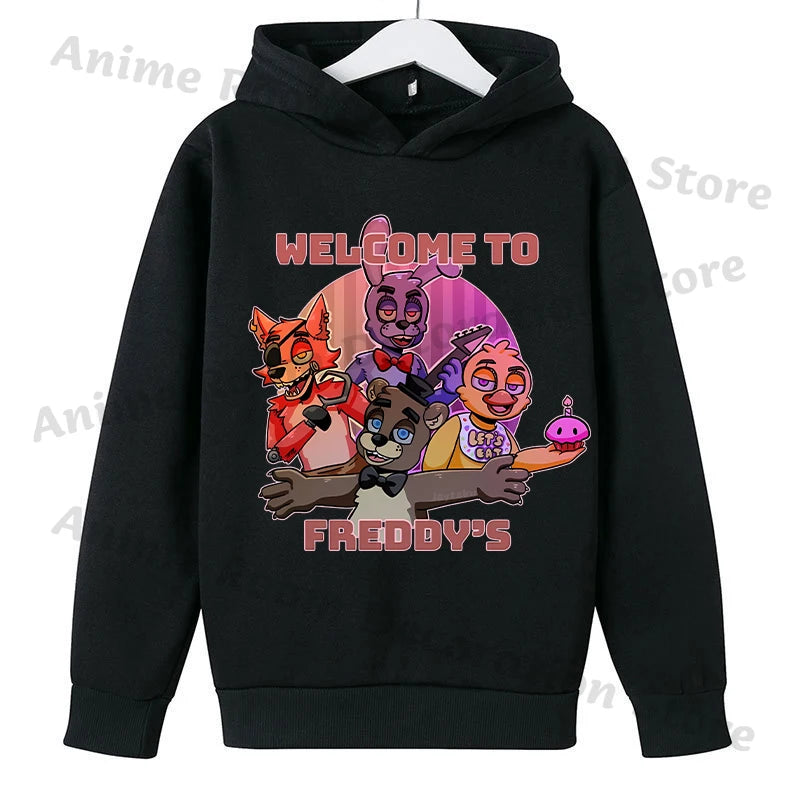 Kids Cartoon Sporty Pullover Hoodie