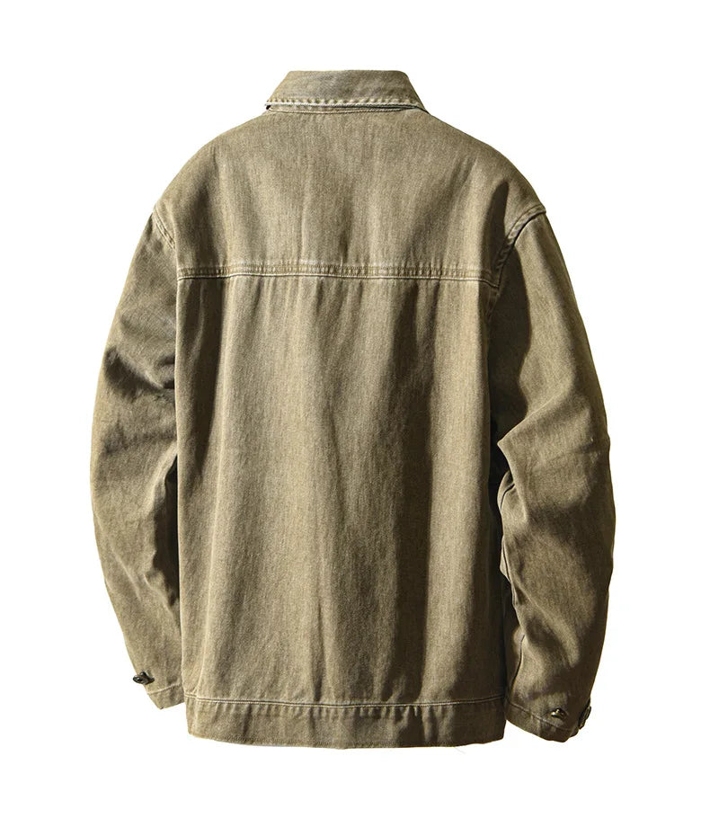 Vintage Cotton Cargo Shirt Jacket