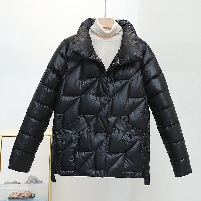Glossy Winter Cotton Padded Parka