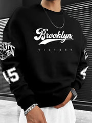 The new men's round-neck hoodie for Spring and Autumn 2025 features street fashion and soft 3D digital pattern printing