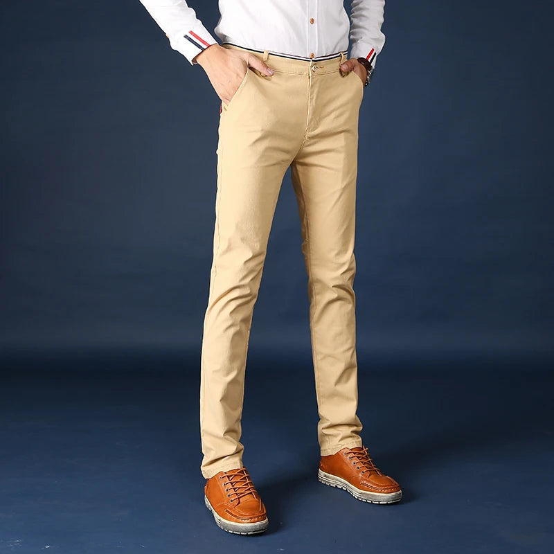 Classic Cotton Office Suit Pants