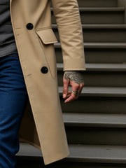 Refined Double Breasted Wool Coat