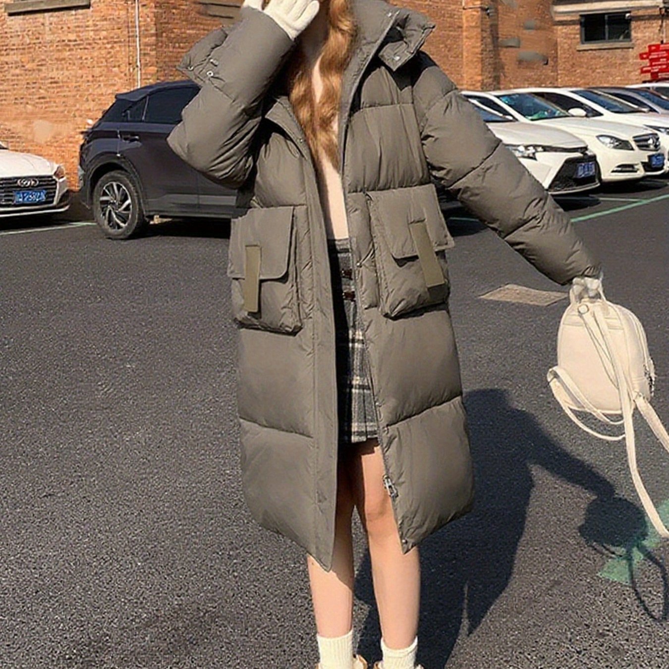 Women’s Hooded Mid-Length Puffer Coat