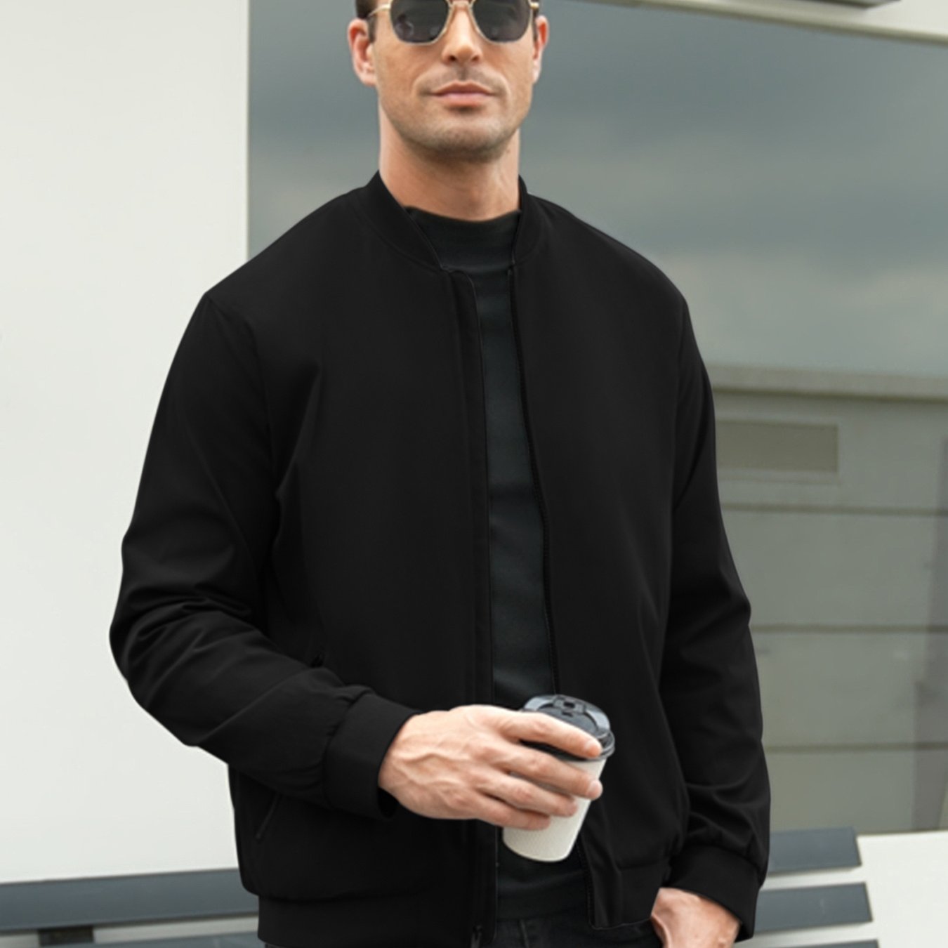 Men’s Lightweight Casual Flight Bomber Jacket