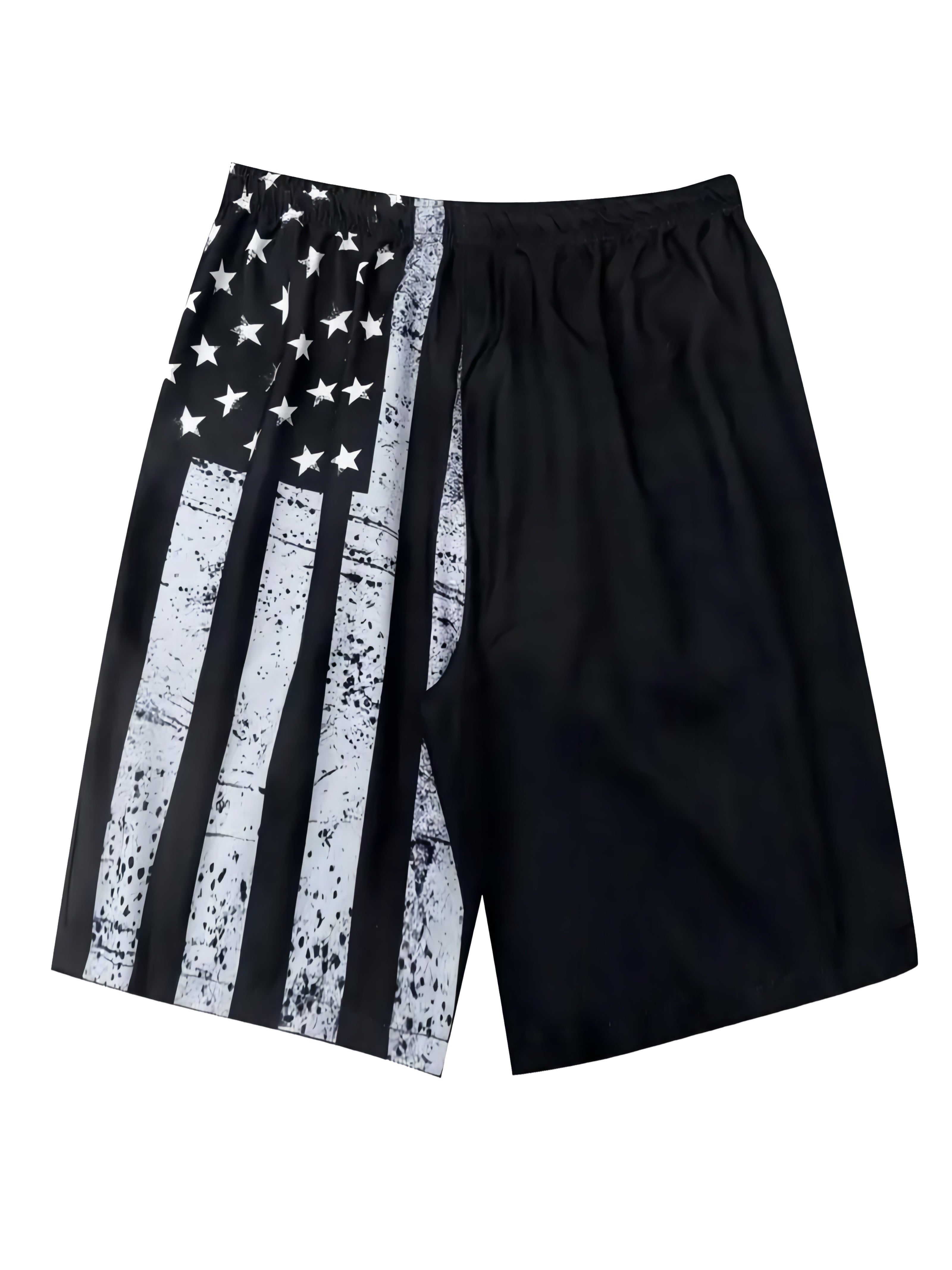 Men’s American Flag Contrast Print Shorts