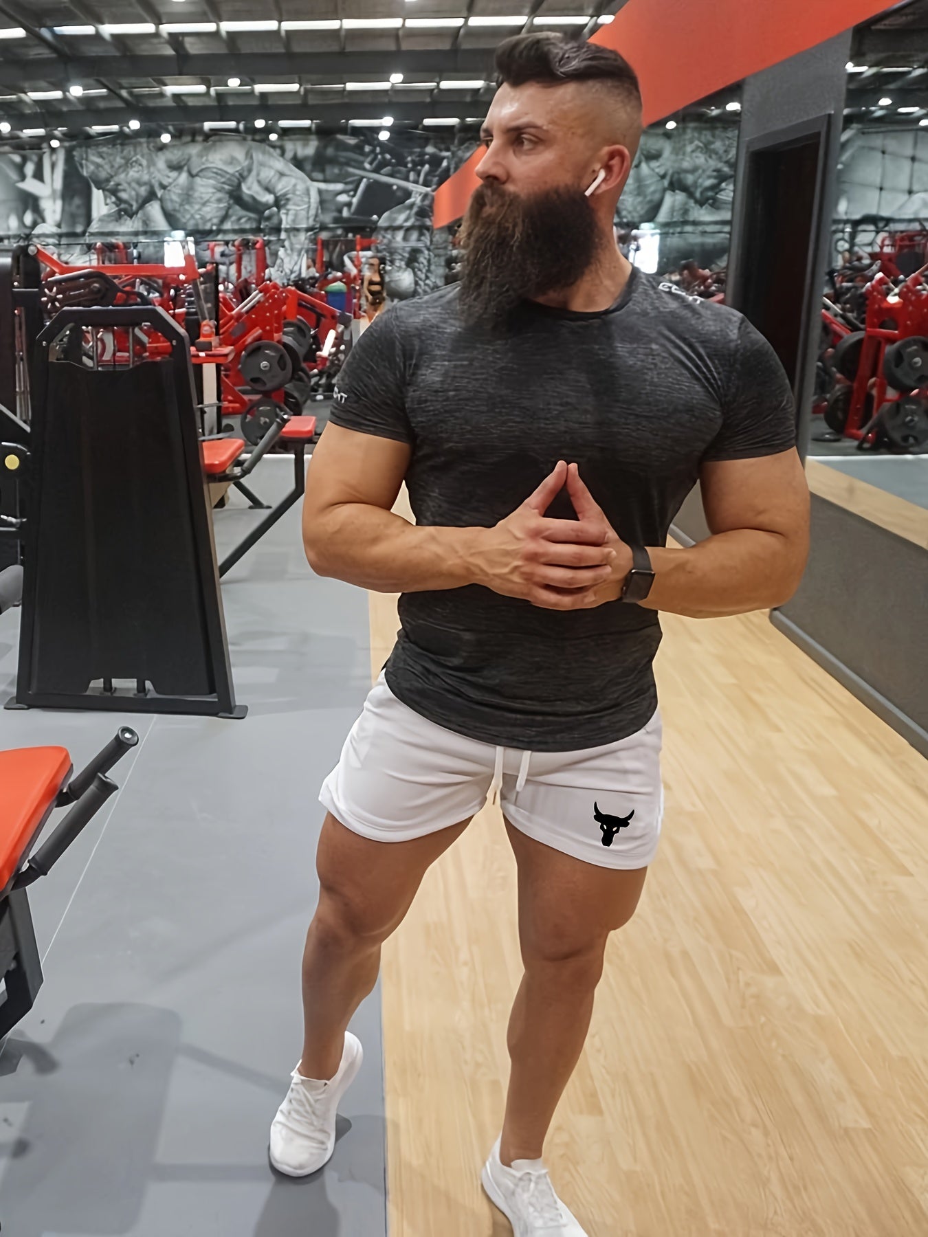 Men’s Bull Print Running Shorts