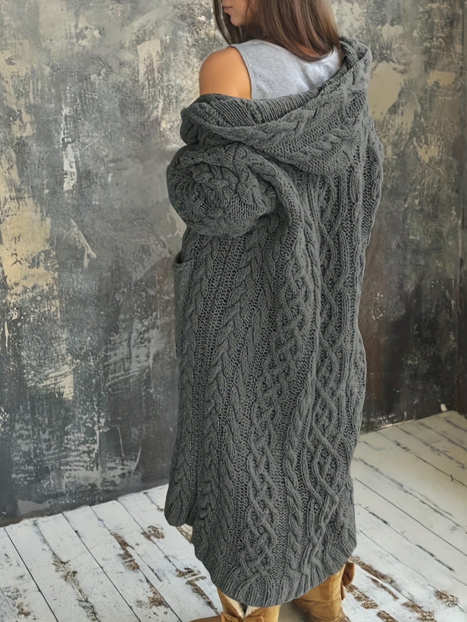 Cozy Hooded Knit Cardigan