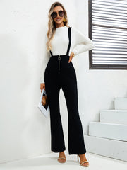Women Sleeveless Wide Leg Zipper Jumpsuit