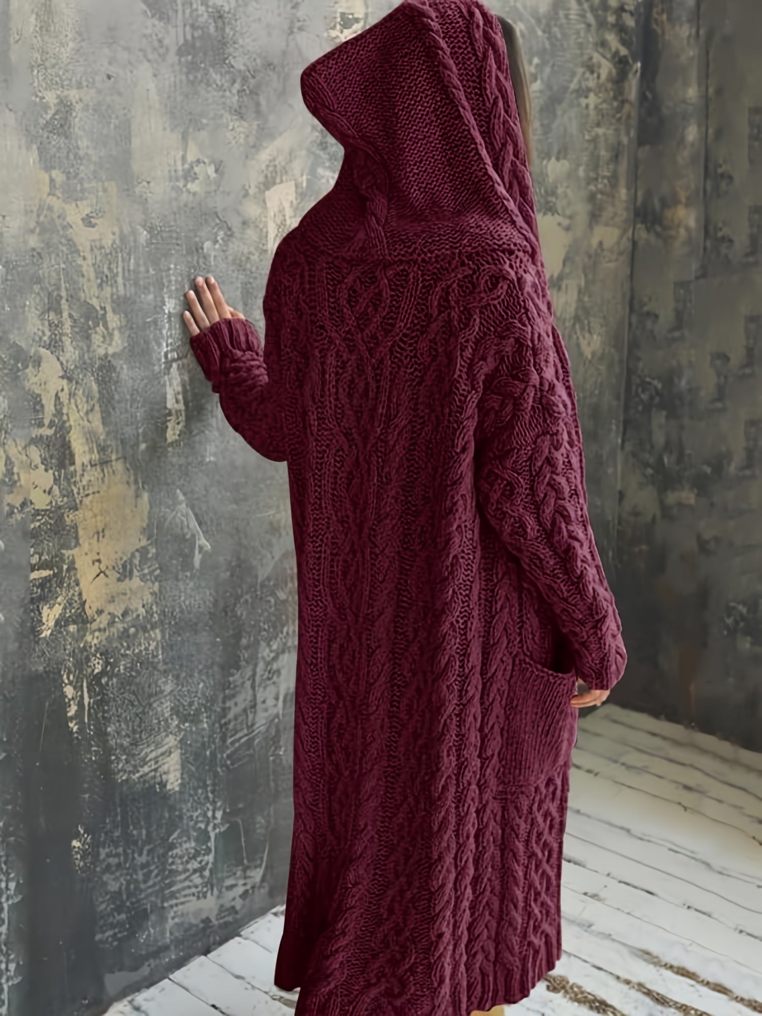 Cozy Hooded Knit Cardigan