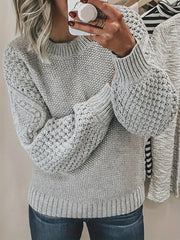 Rib Knit Crew Pullover