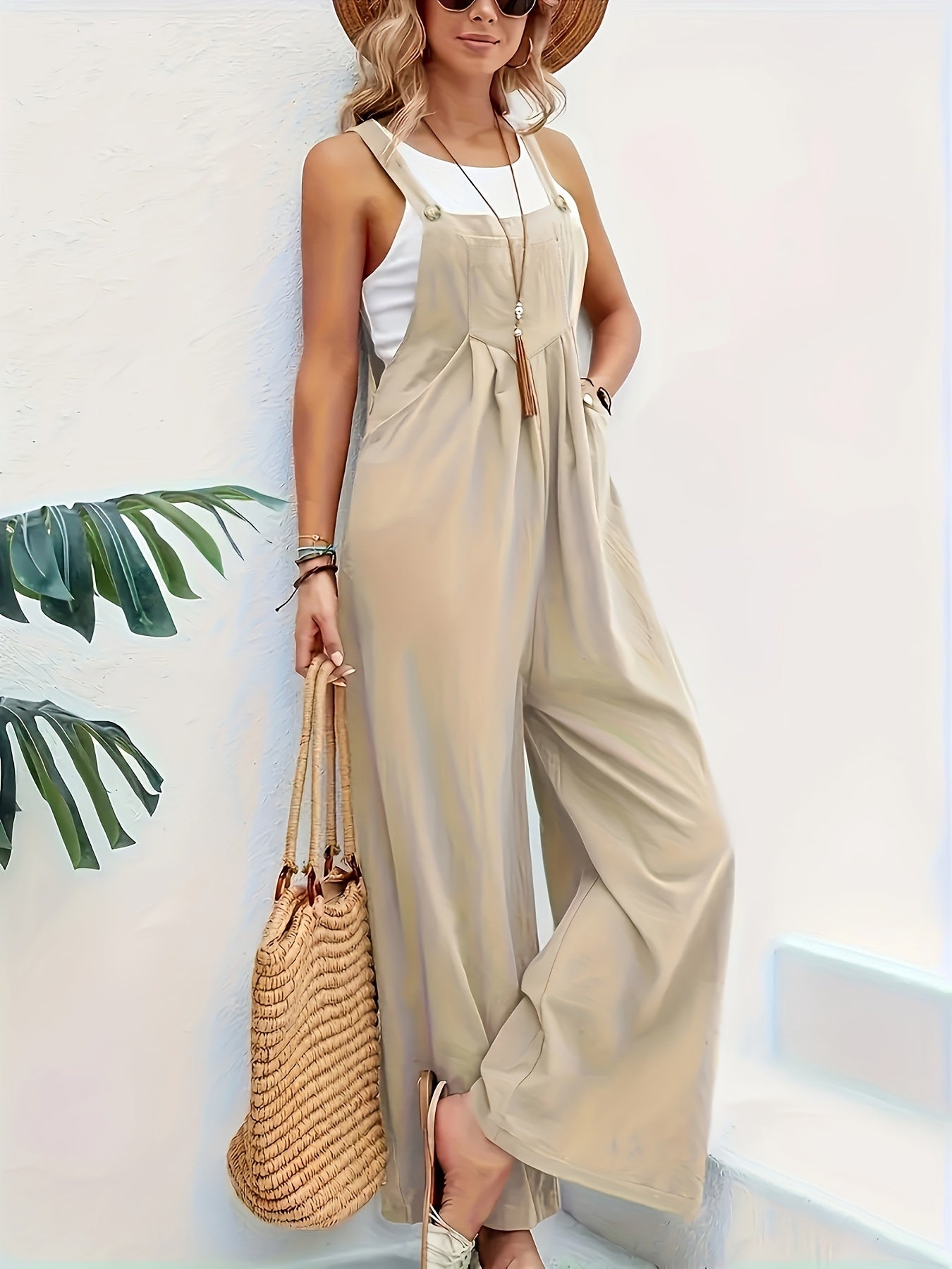 Women Boho Wide Leg Jumpsuit