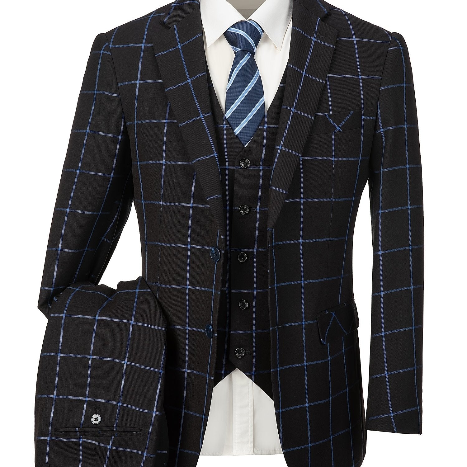 Plaid Double Trio Suit