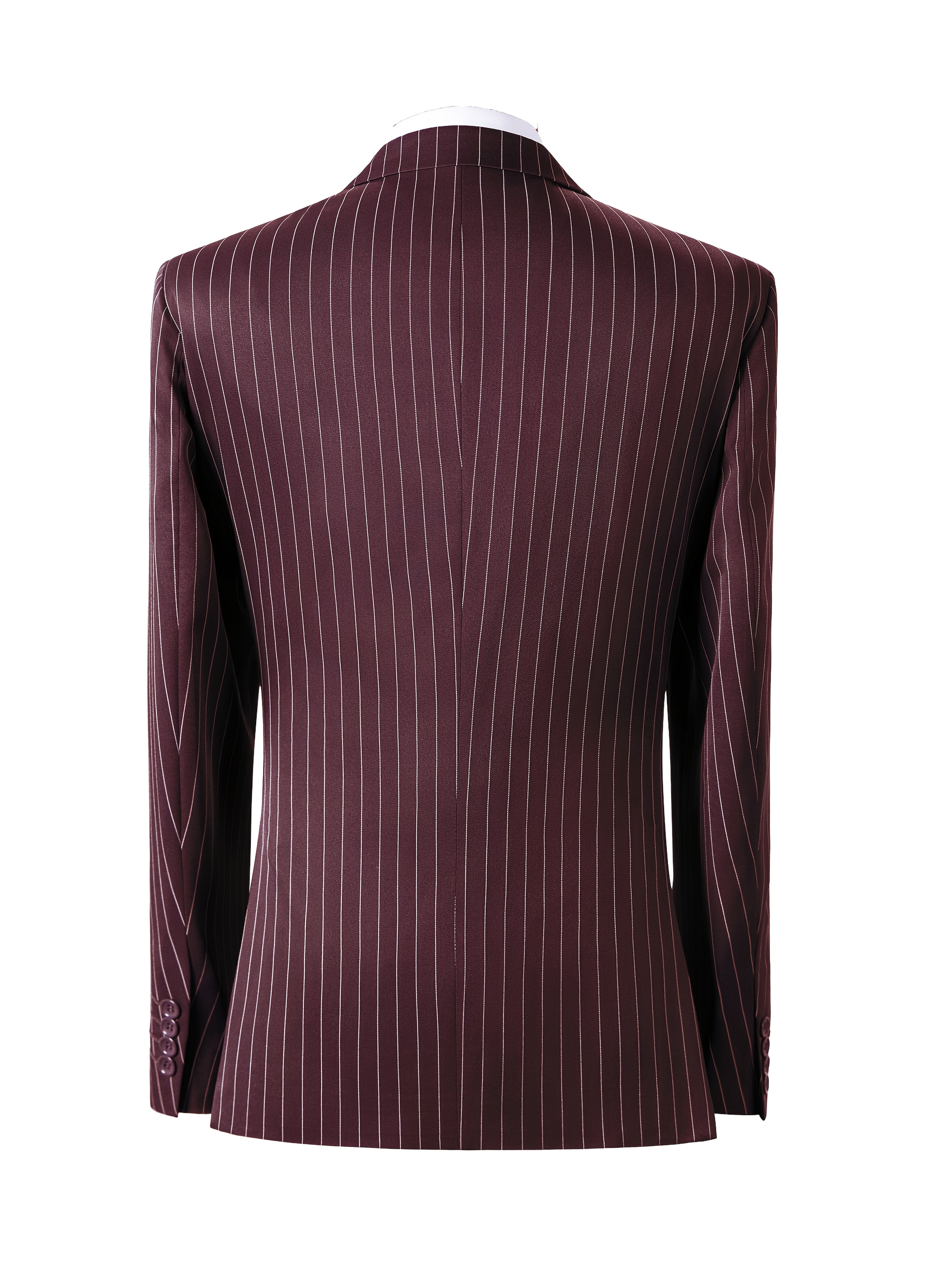 Men’s Three-Piece Vertical Stripe Suit Set