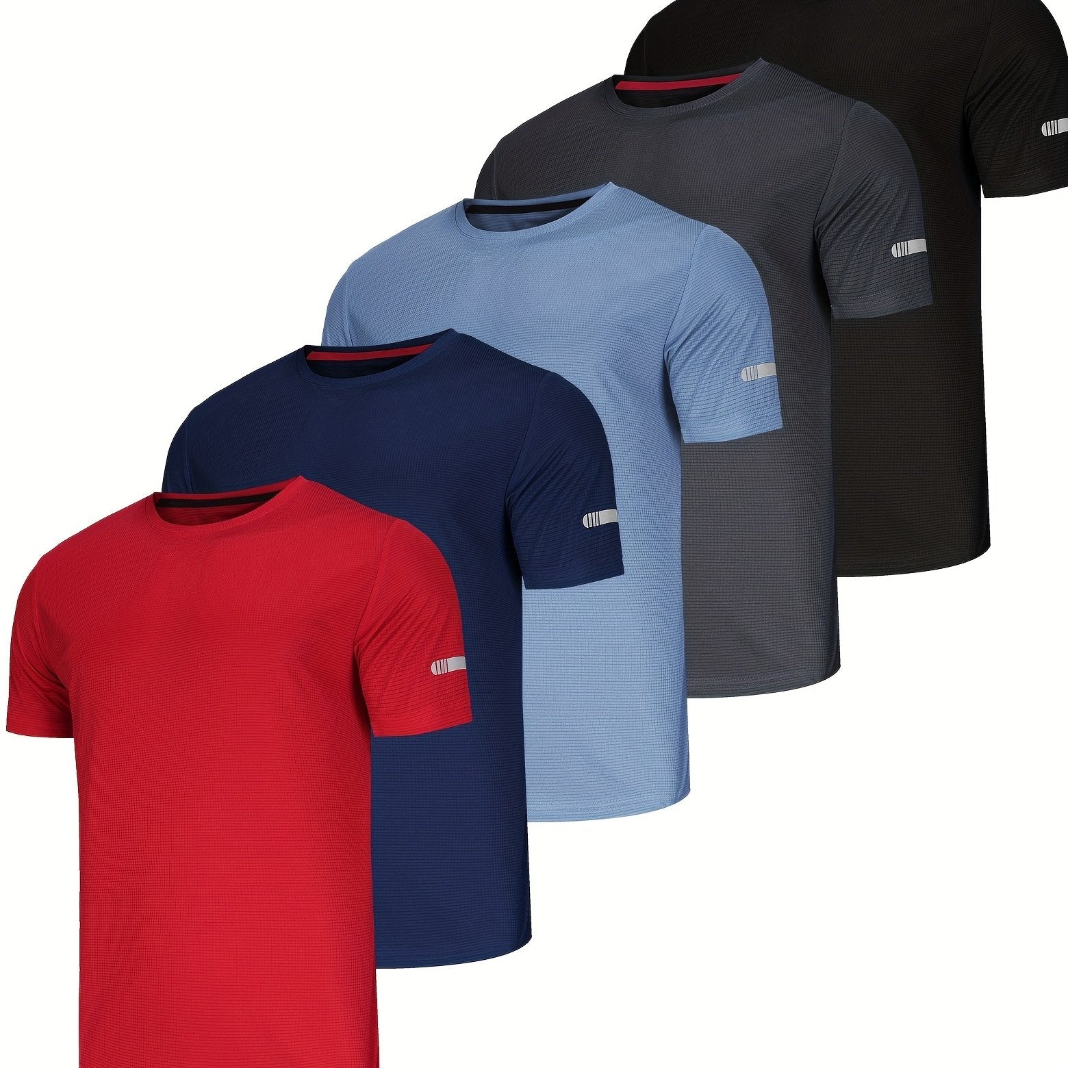 Men’s 5-Pack Athletic Breathable T-Shirts