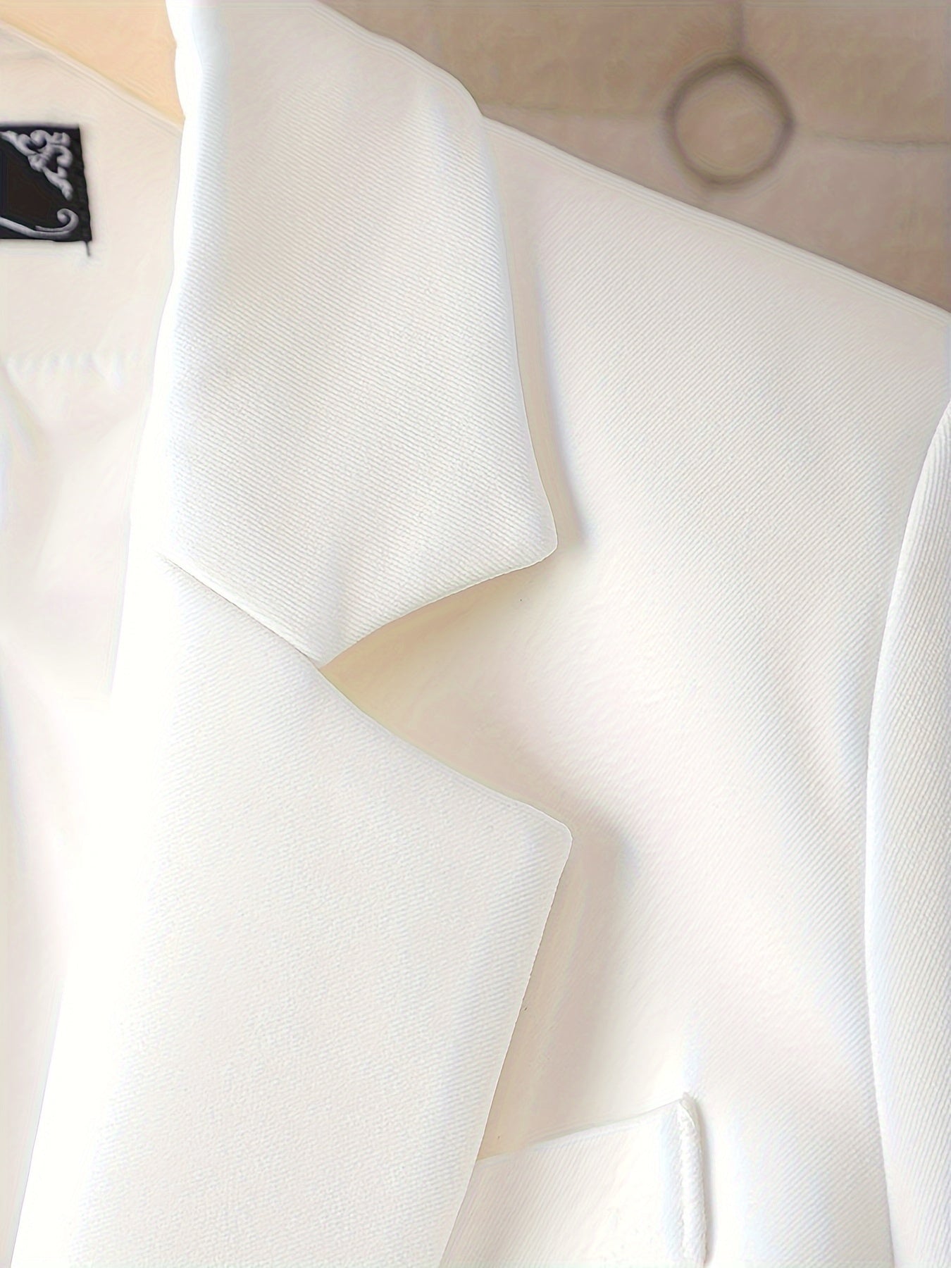 Beige Office Tailored Blazer Womens