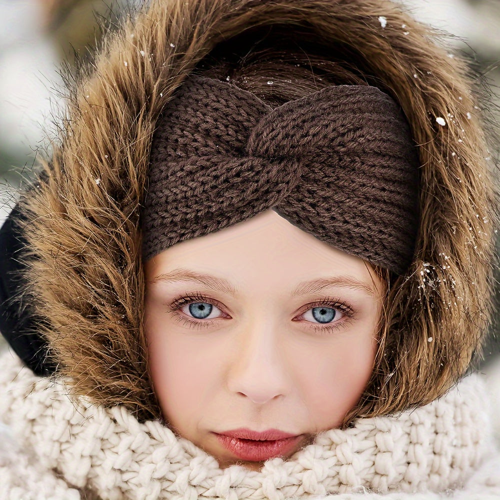 Women’s Cable Knit Winter Headband Set (4 Pieces)