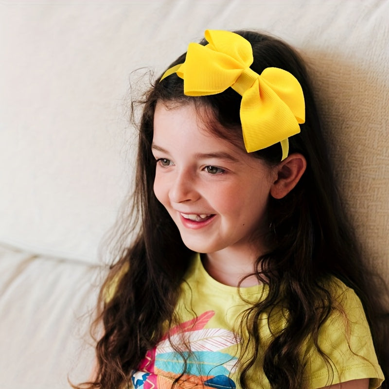 Girls’ Bow Headband Set – 15 Pieces
