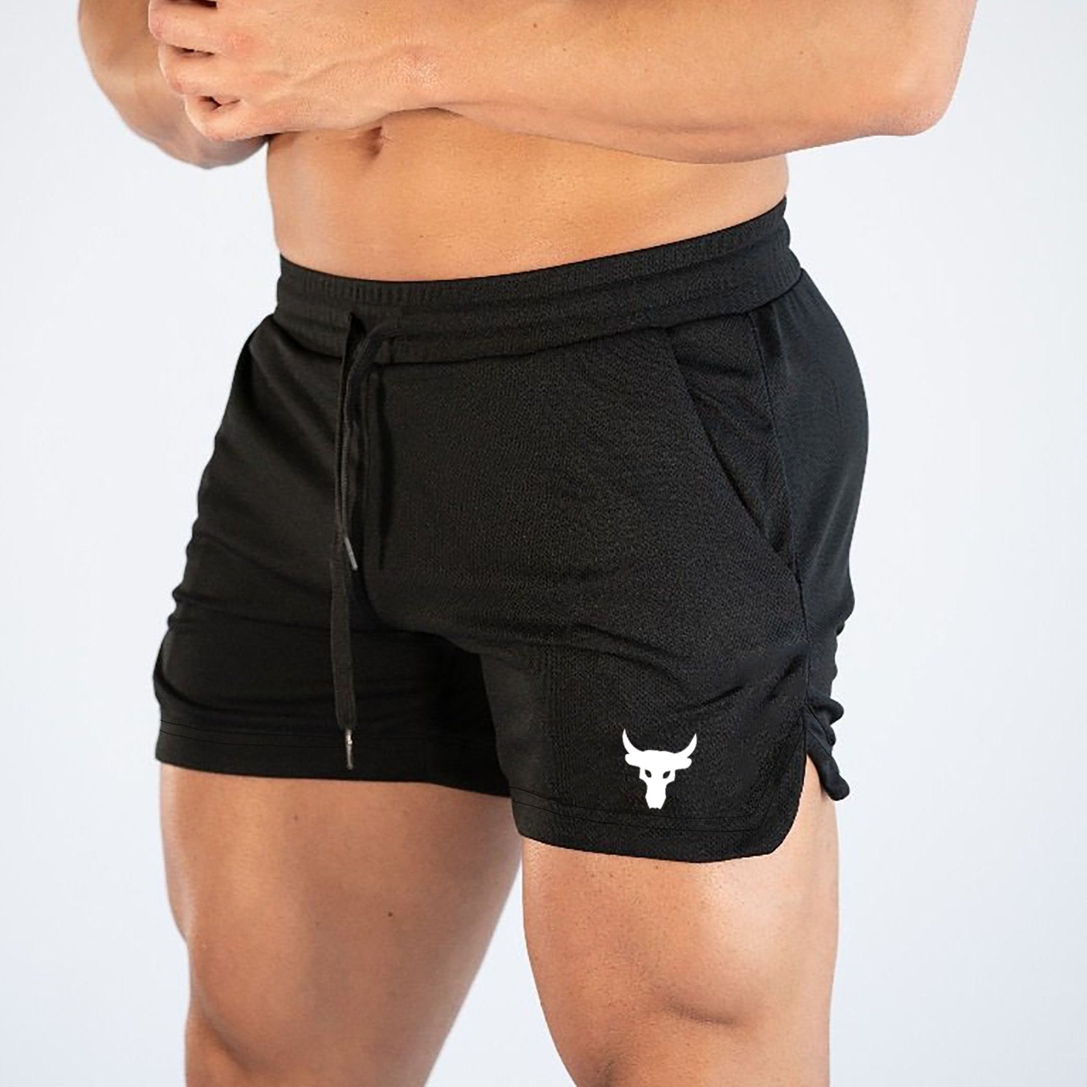 Men’s Bull Print Running Shorts