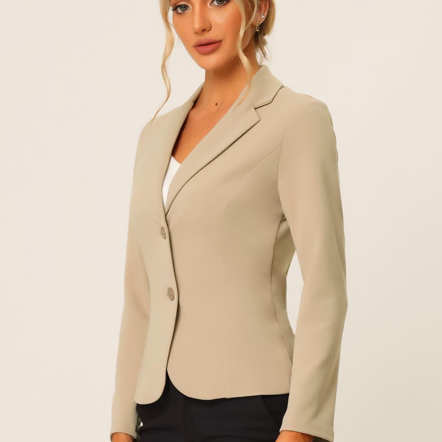 Sleek Stretch Professional Office Blazer