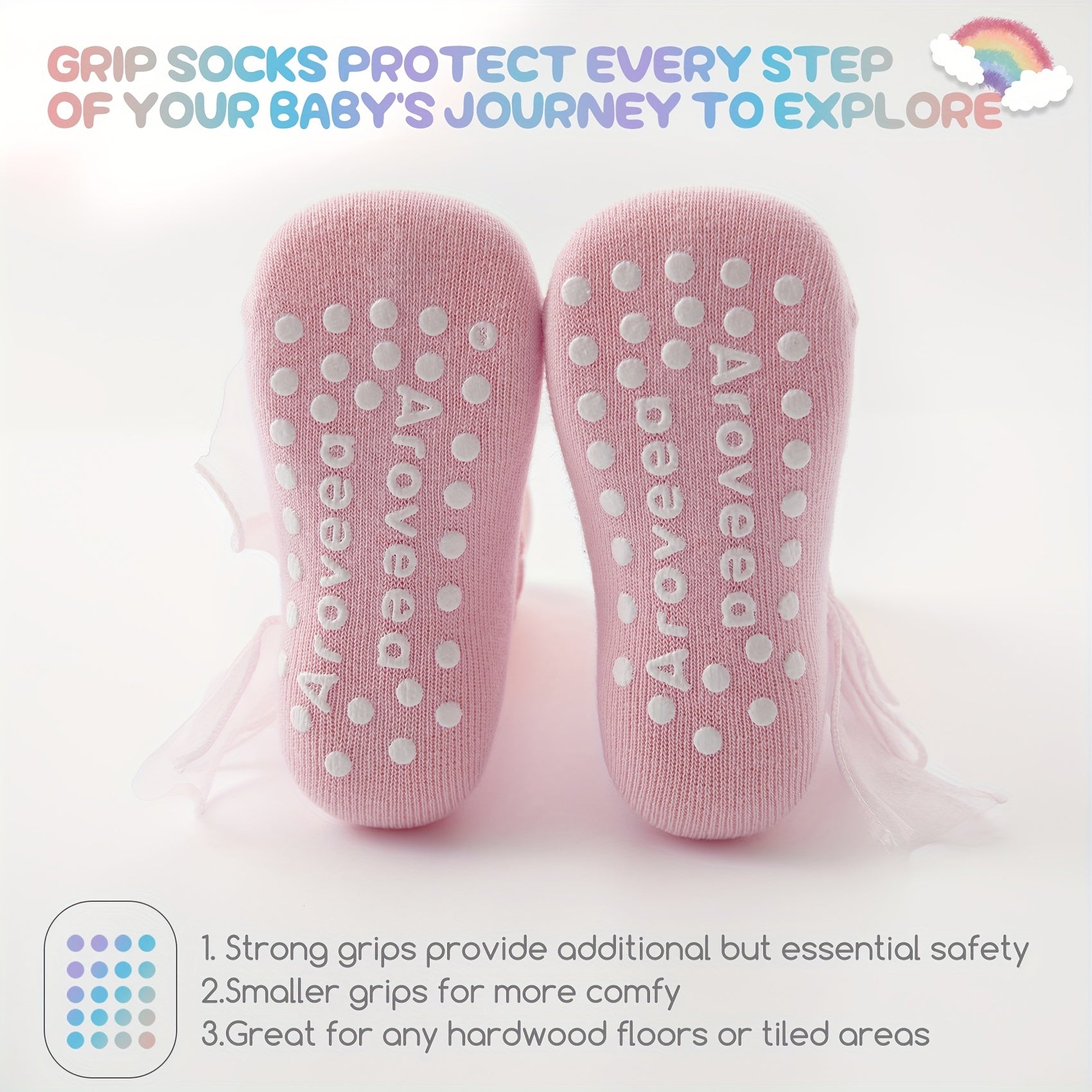 Non Slip Cotton Baby Ankle Socks