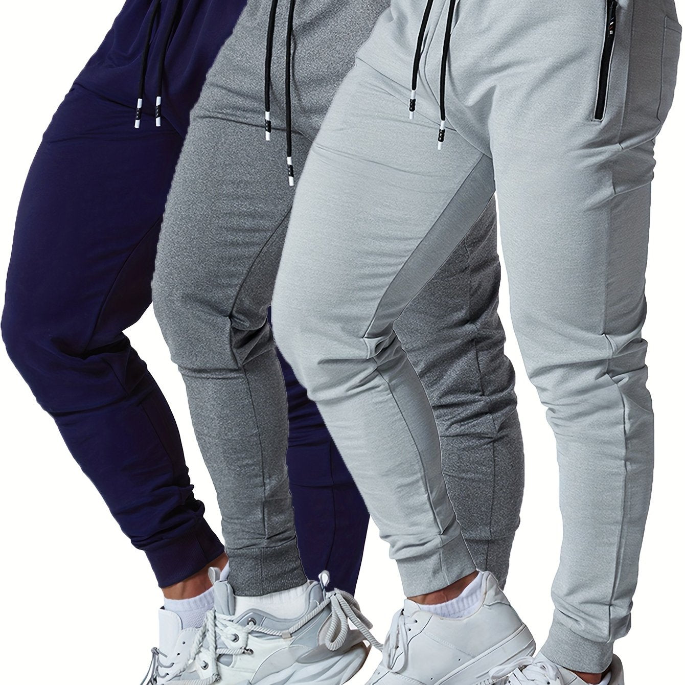 Men’s Tapered Athletic Sweatpants – 3-Piece Set
