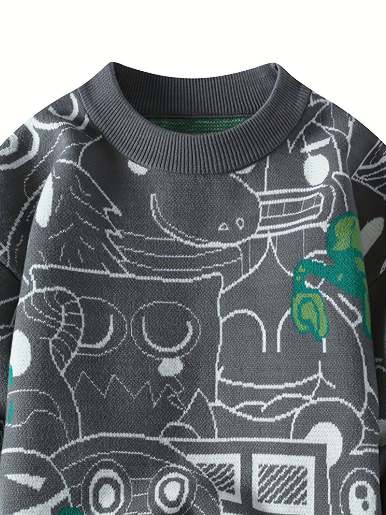 Geo Slim Knit Pullover