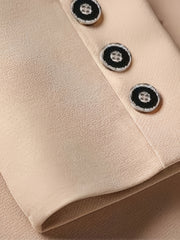 Double Lapel Woven Blazer