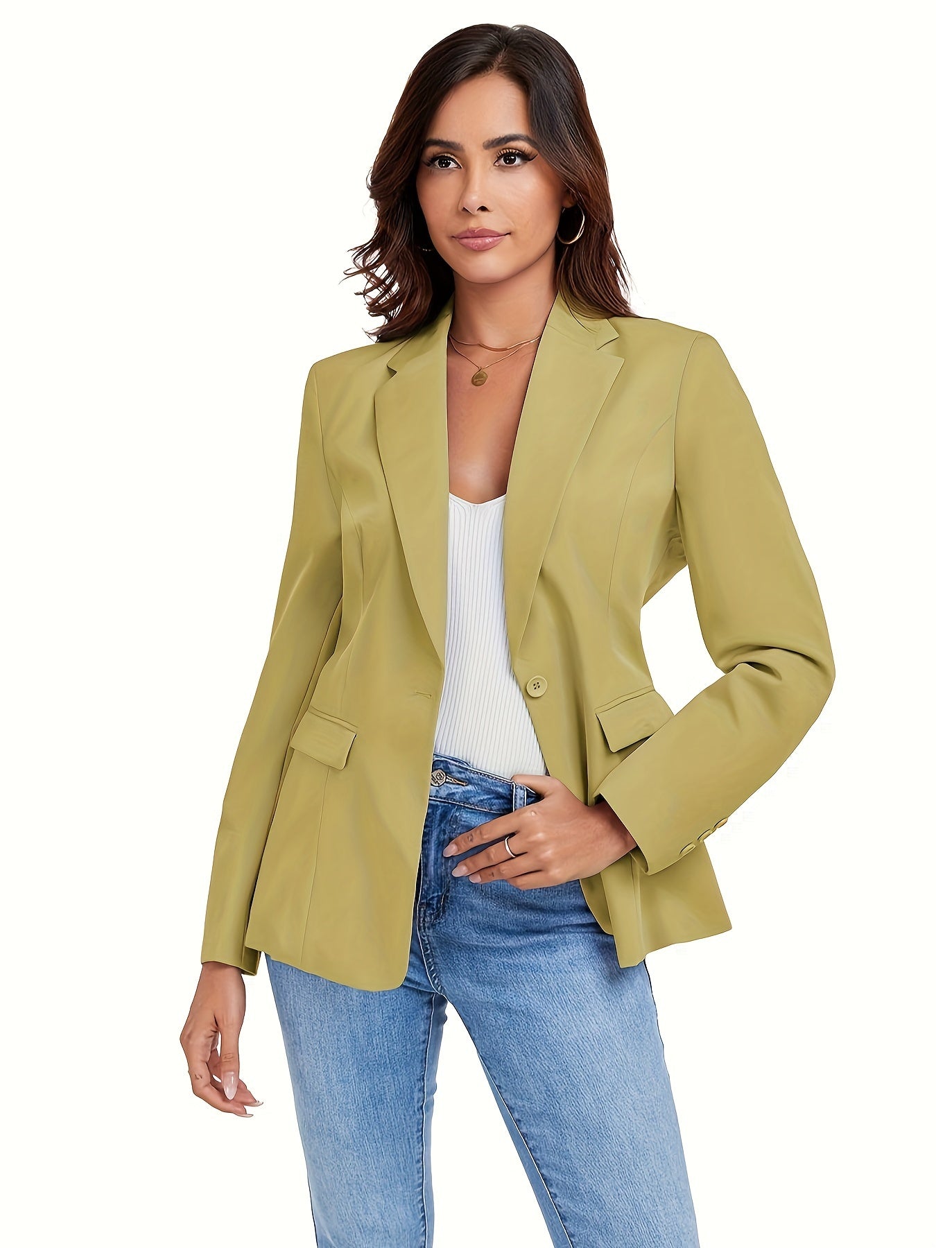 Single Button Office Work Blazer