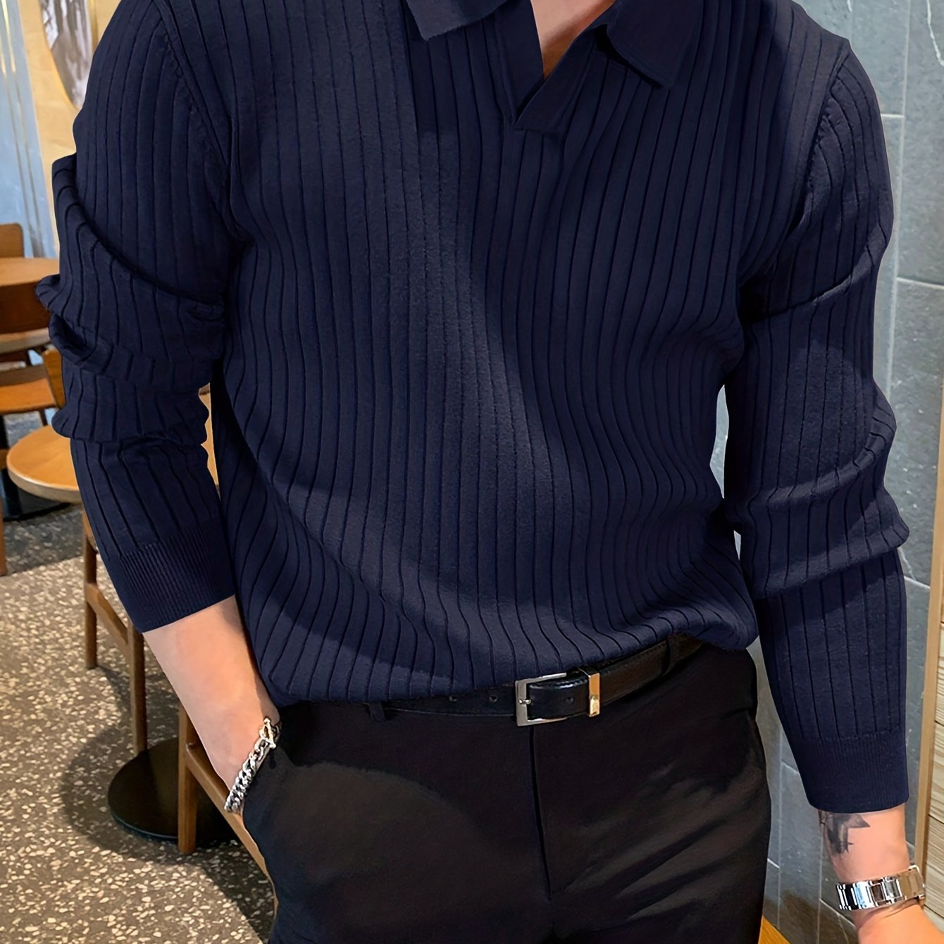 Soft Collar Knit Pullover