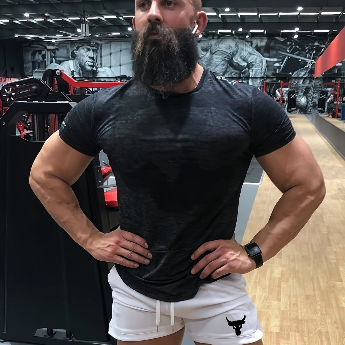 Men’s Bull Print Running Shorts