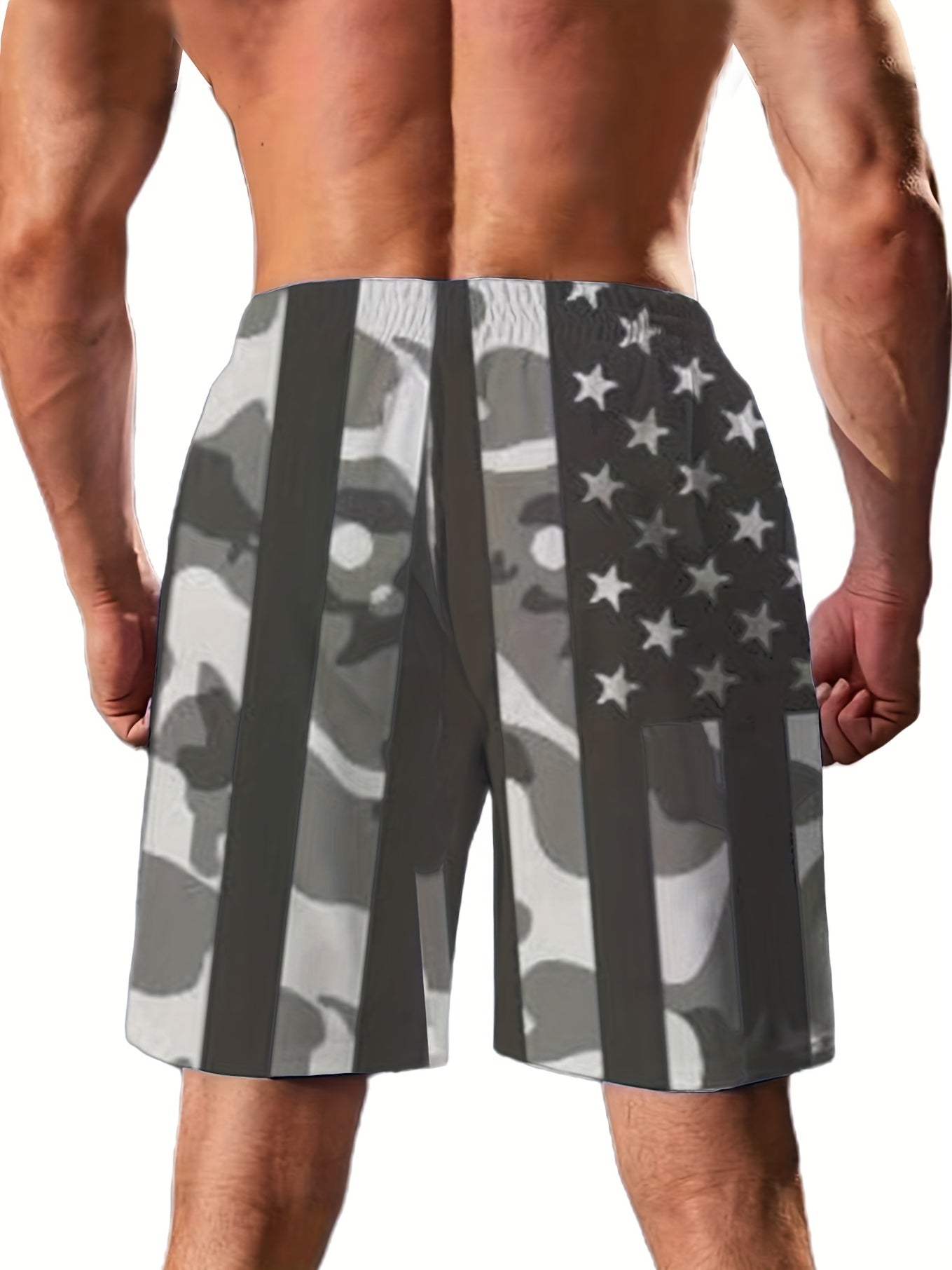 Flag Graphic Holiday Shorts