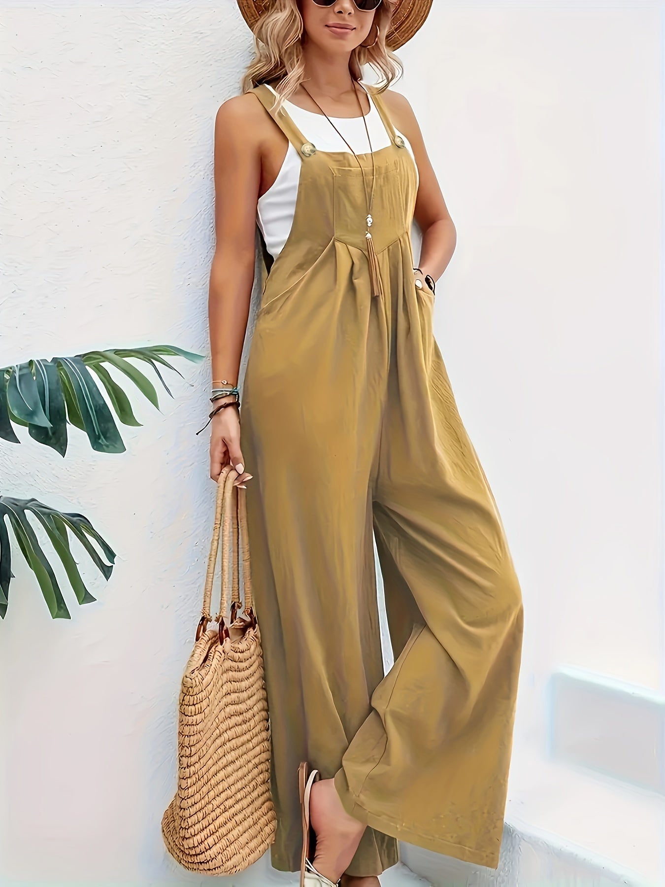 Women Boho Wide Leg Jumpsuit