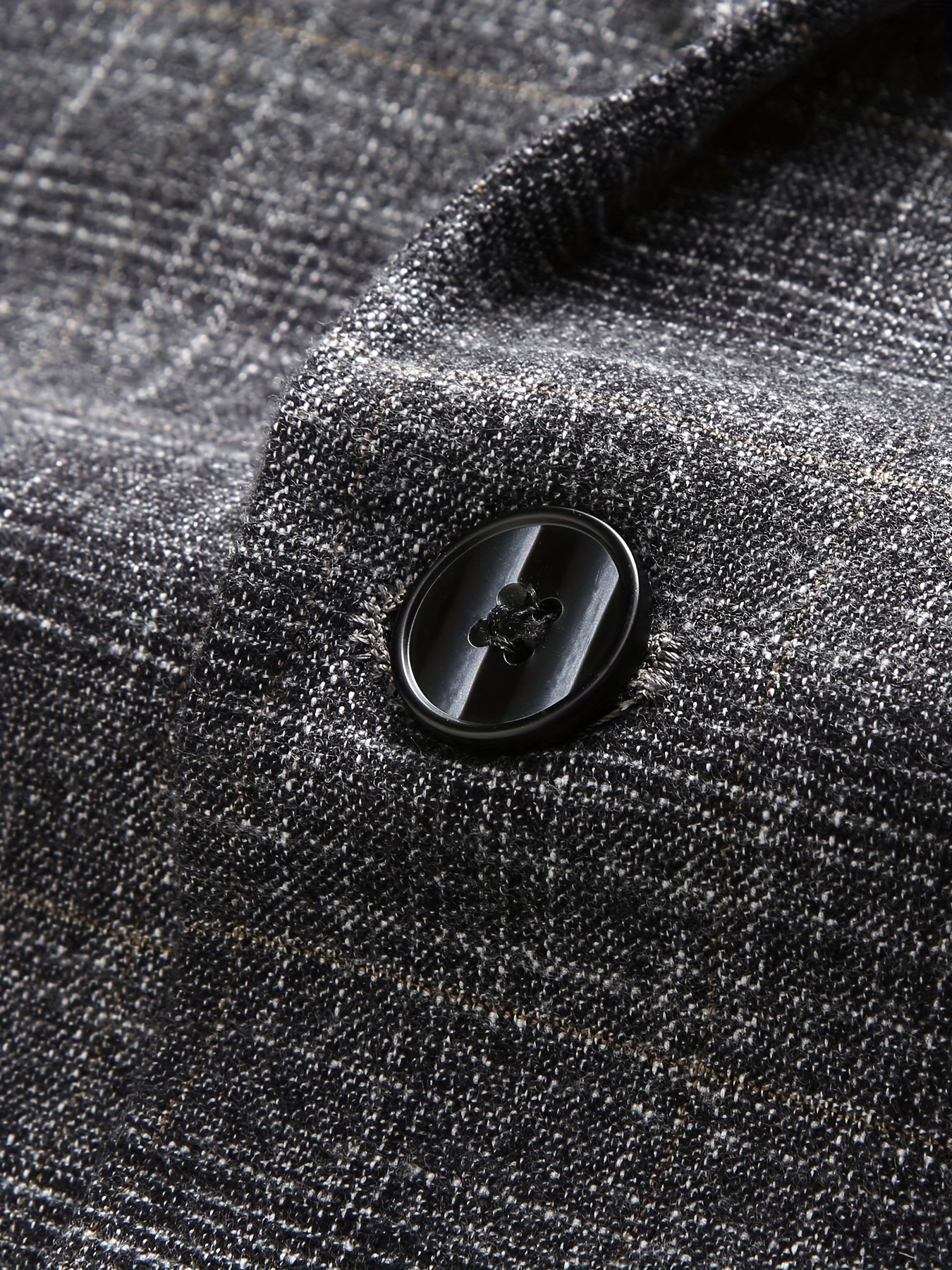 Classic Plaid Single Breasted Blazer