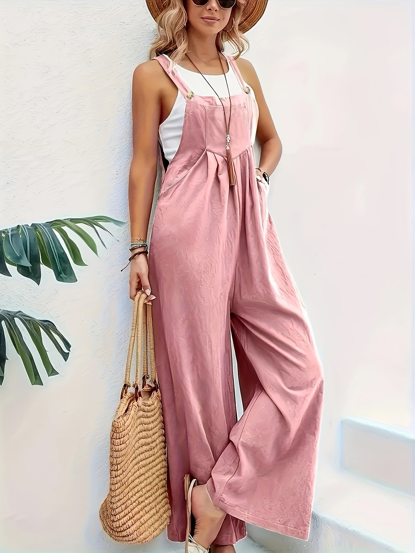 Women Boho Wide Leg Jumpsuit