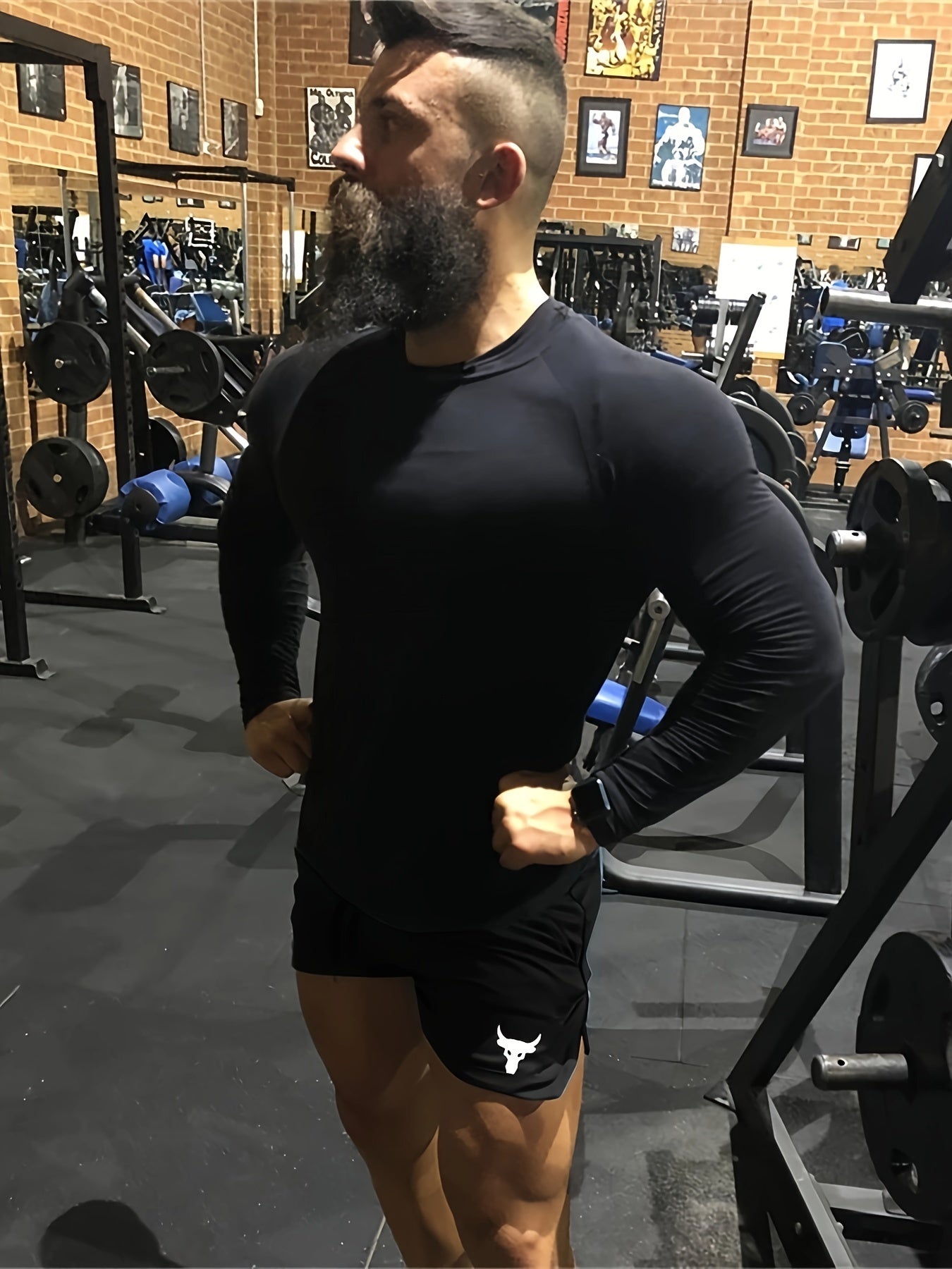 Men’s Bull Print Running Shorts