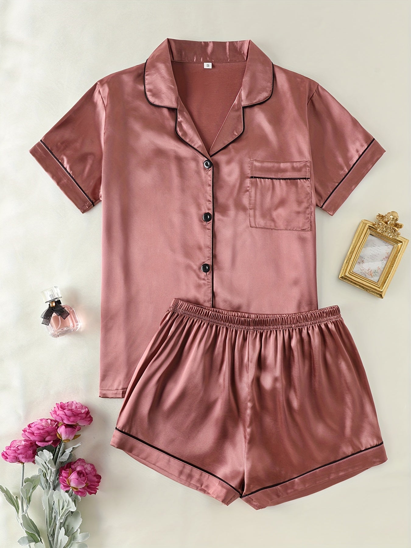 Women Satin Short Pajama Set