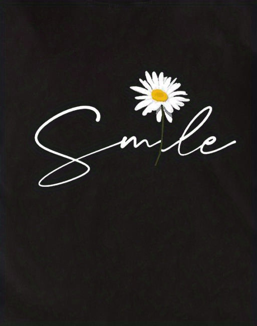 Women’s Floral & Letter Print Crew-Neck T-Shirt