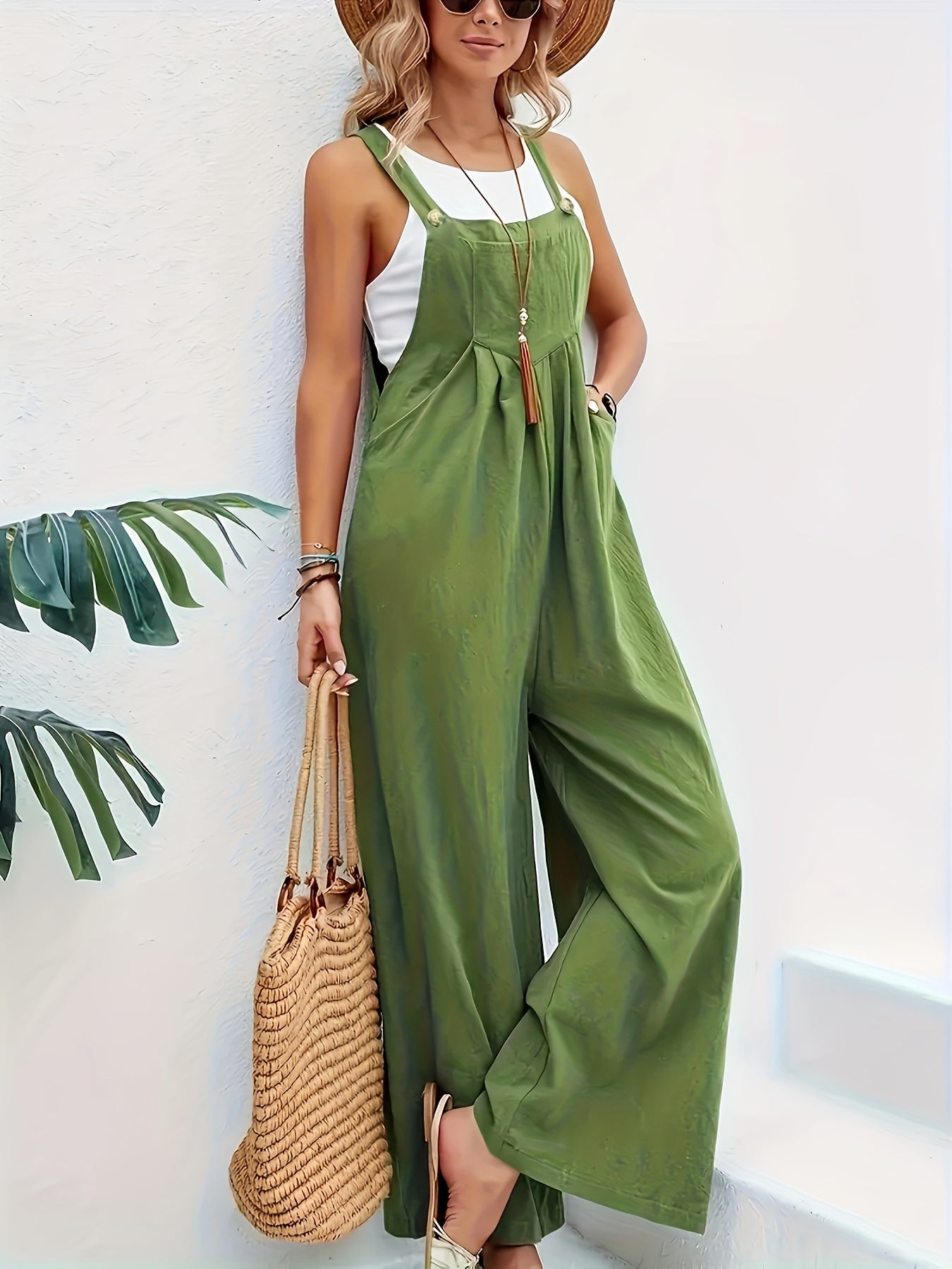 Women Boho Wide Leg Jumpsuit