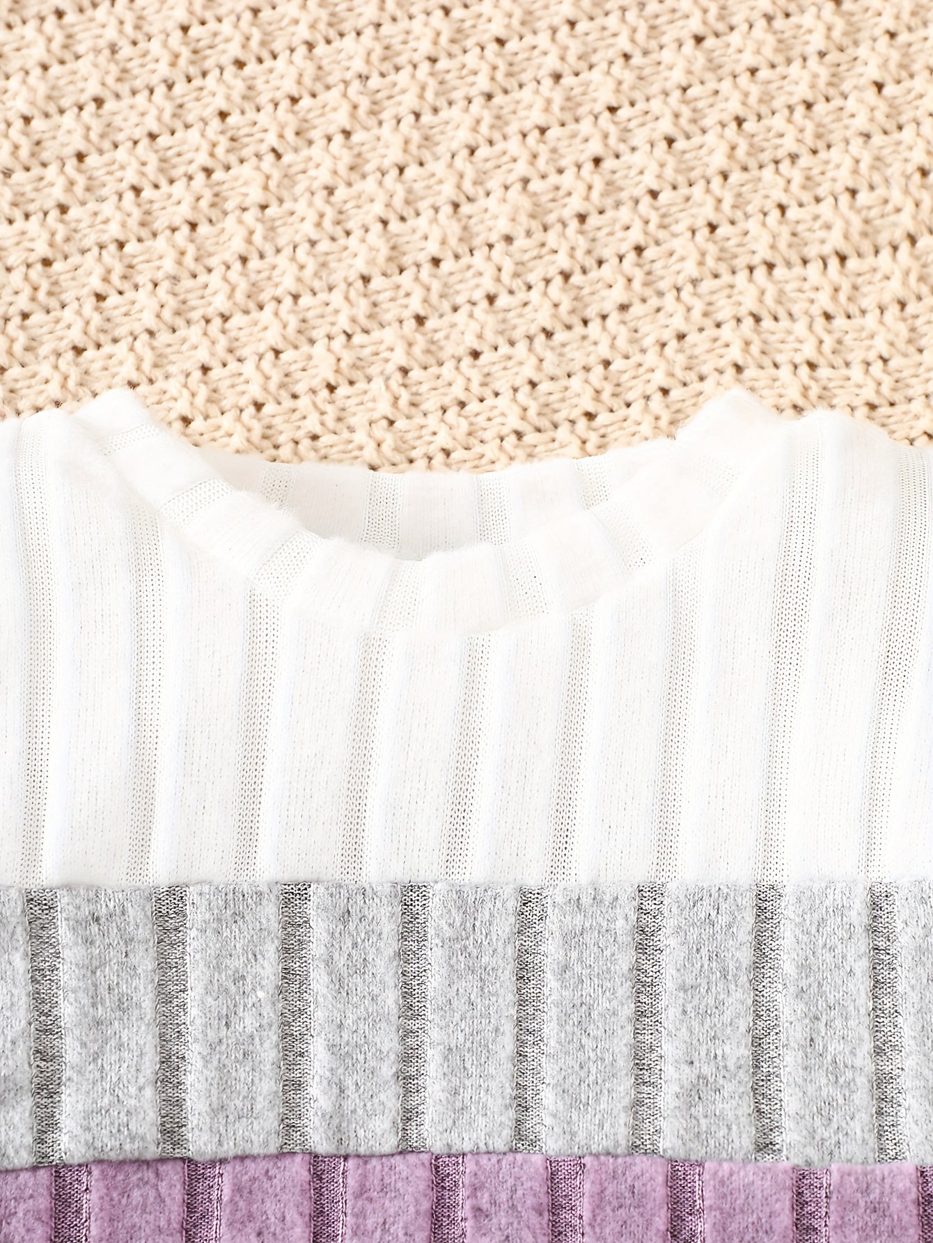 Baby Girl Color-Block Knit Two-Piece Winter Set