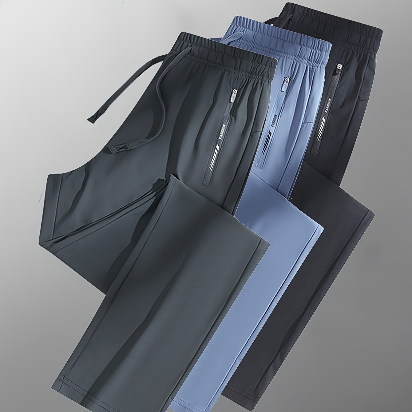 Women High-Waist Stretch Sports Pants Set (3pcs)