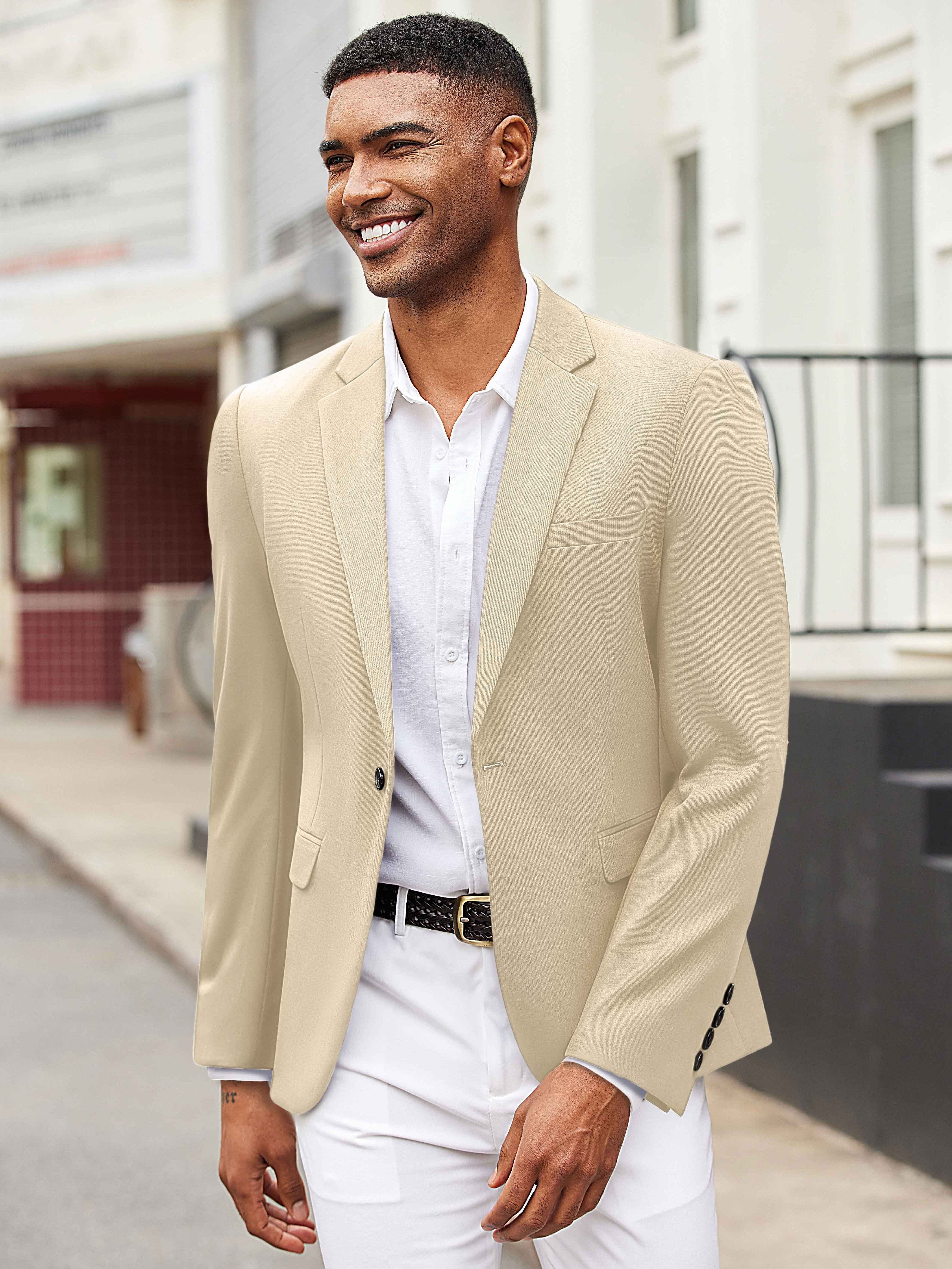 Notch Lapel Knit Blazer