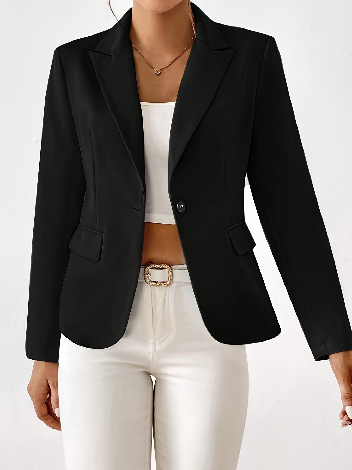 Soft Lapel Office Blazer Womens