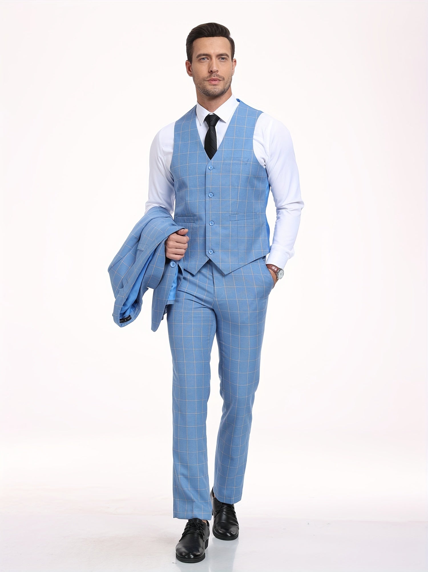 Plaid Double Trio Suit