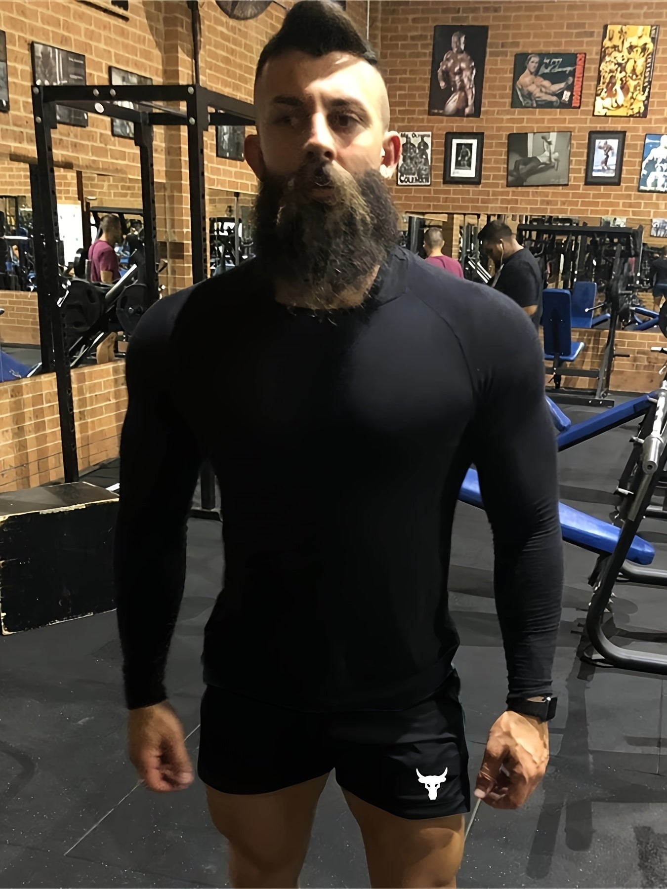 Men’s Bull Print Running Shorts