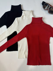 Slim Turtleneck Pullover Trio