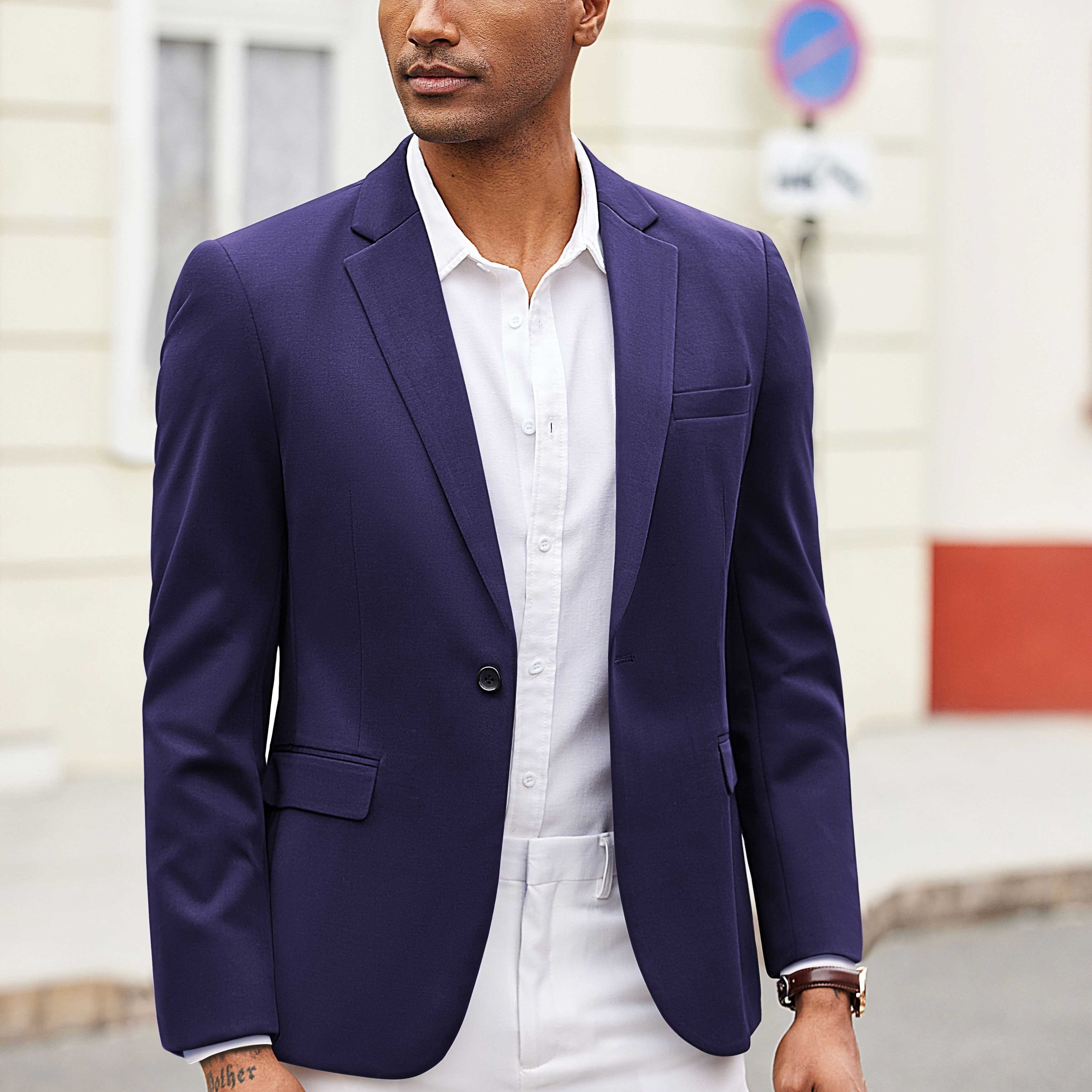 Notch Lapel Knit Blazer