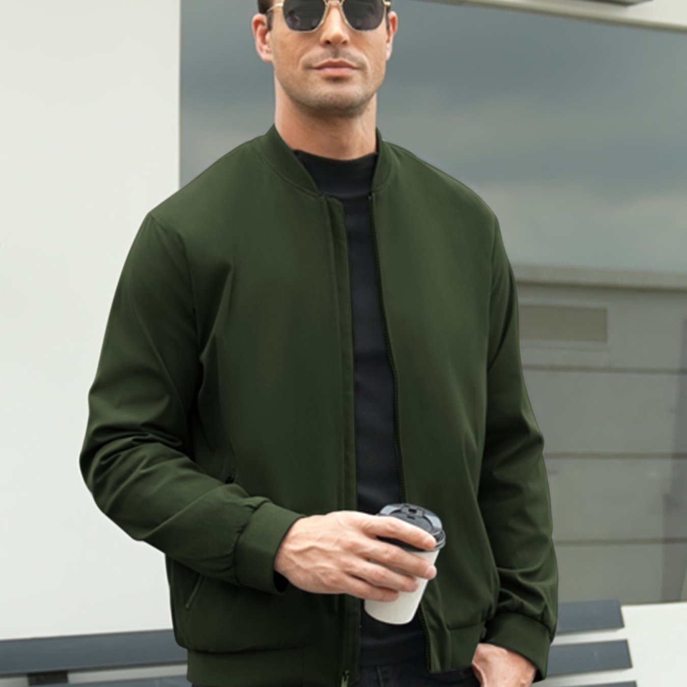 Men’s Lightweight Casual Flight Bomber Jacket