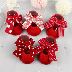 Red Non Slip Baby Socks