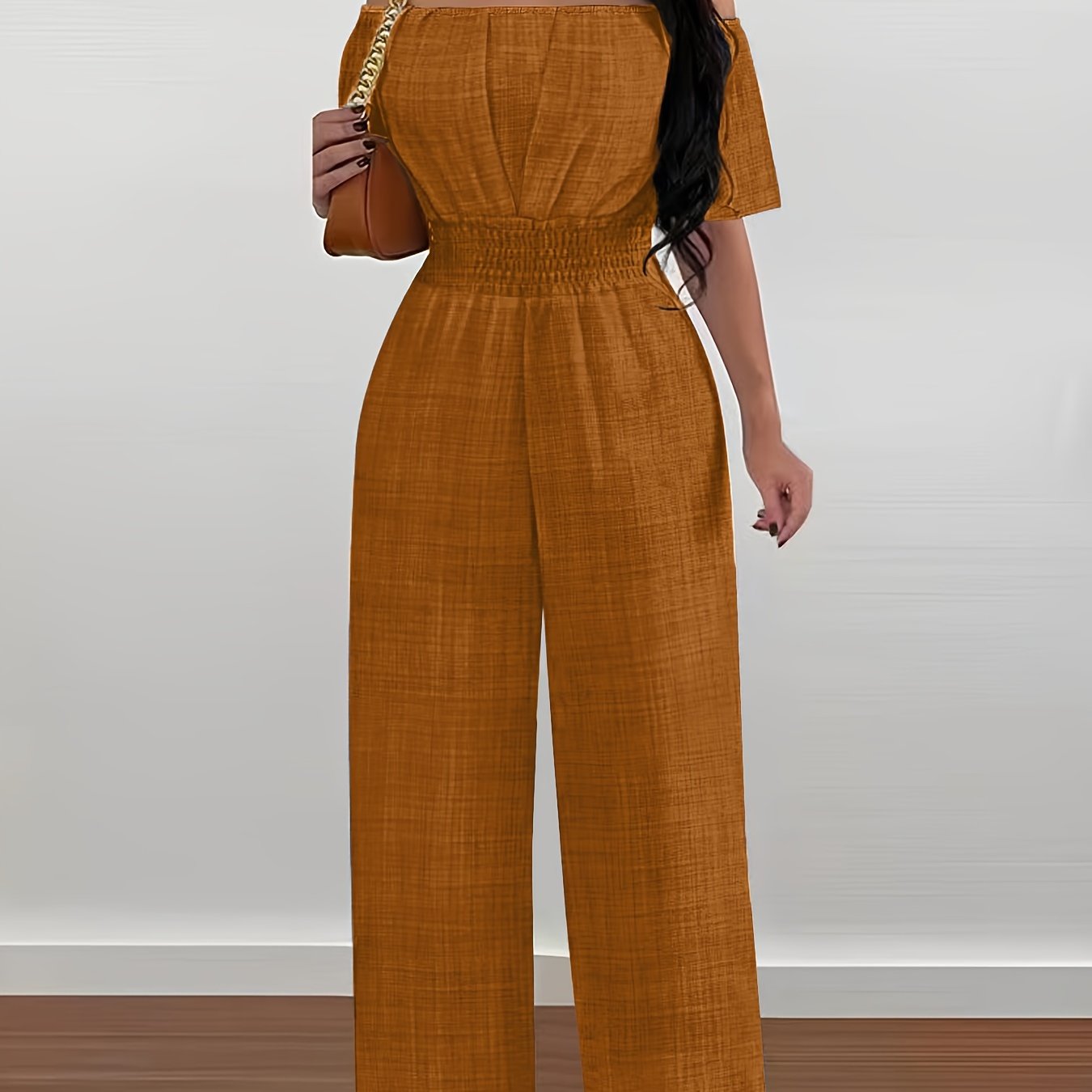 Women Off-Shoulder Wide Leg Jumpsuit