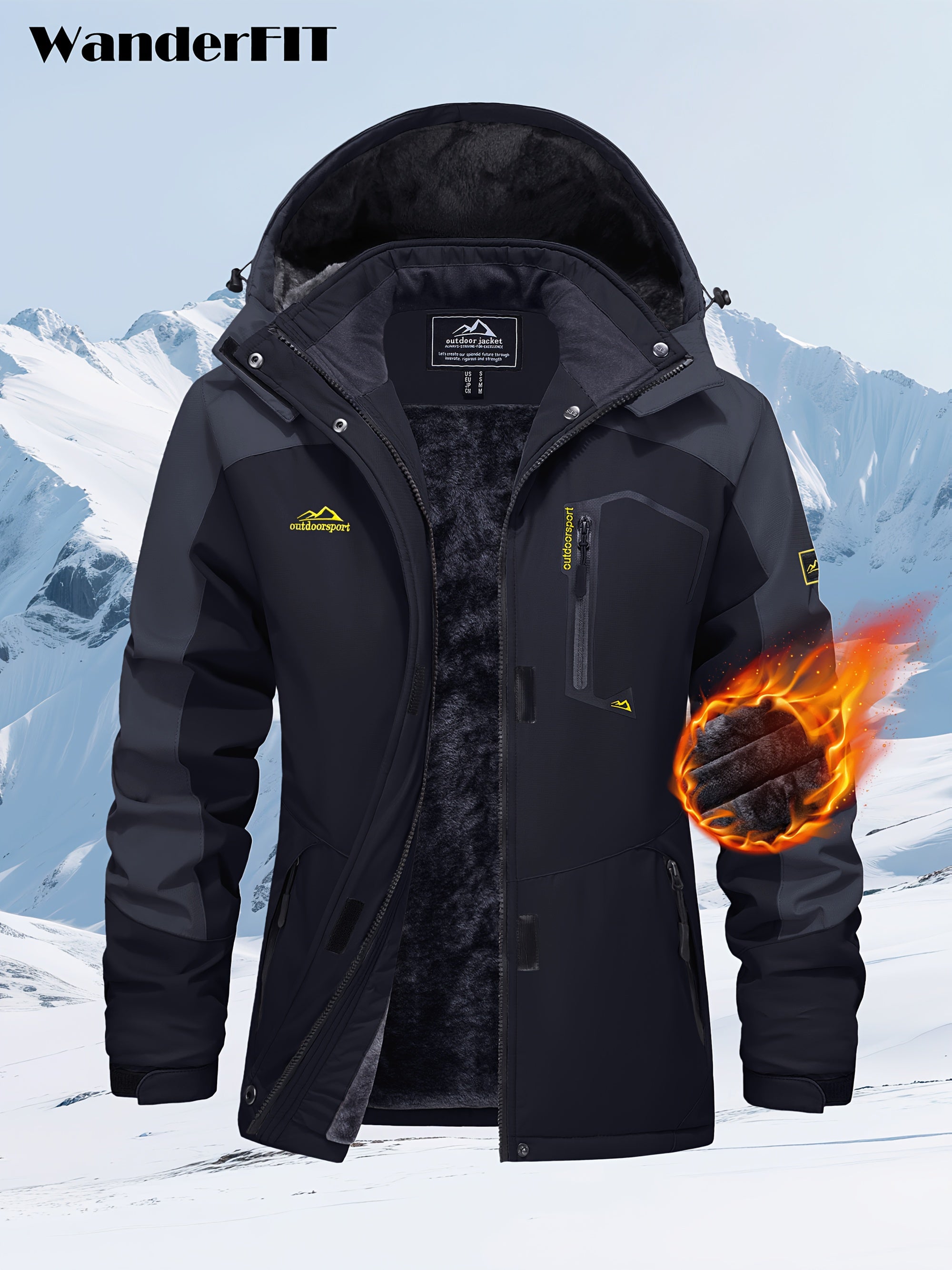 Women’s Windproof Softshell Fleece Winter Jacket